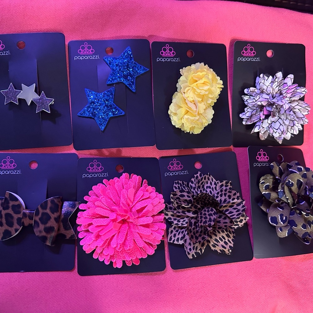 Lot of Paprazzi Hair clips with alligator clips